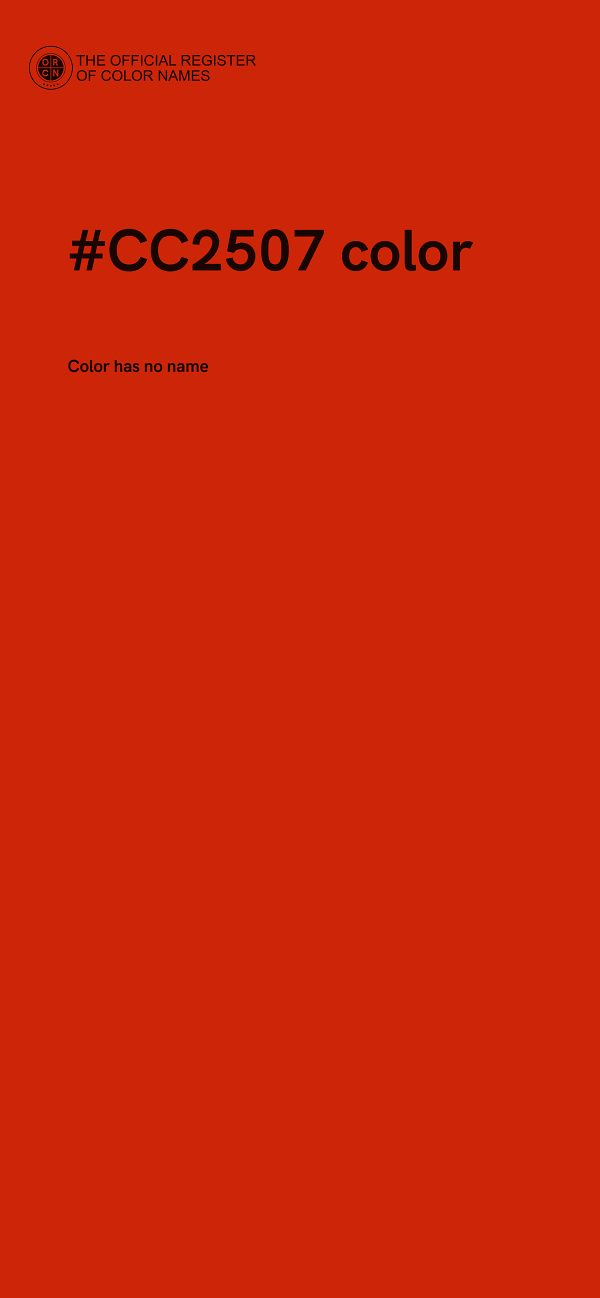 #CC2507 color image