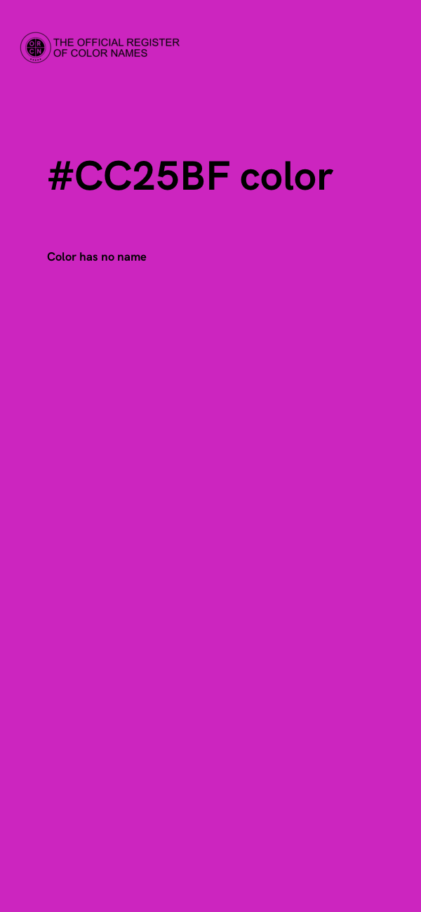 #CC25BF color image