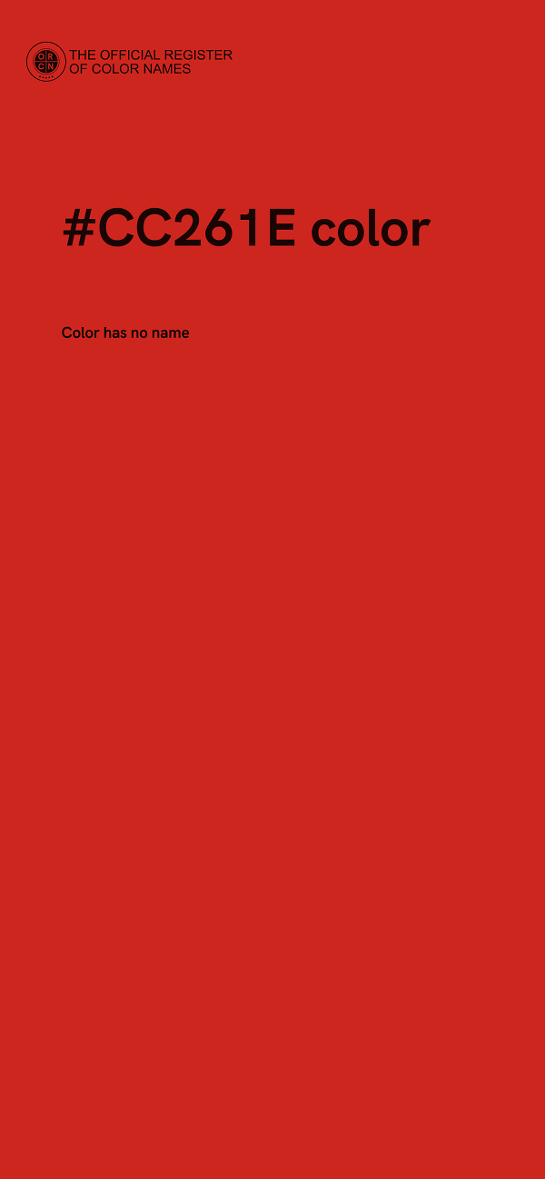 #CC261E color image