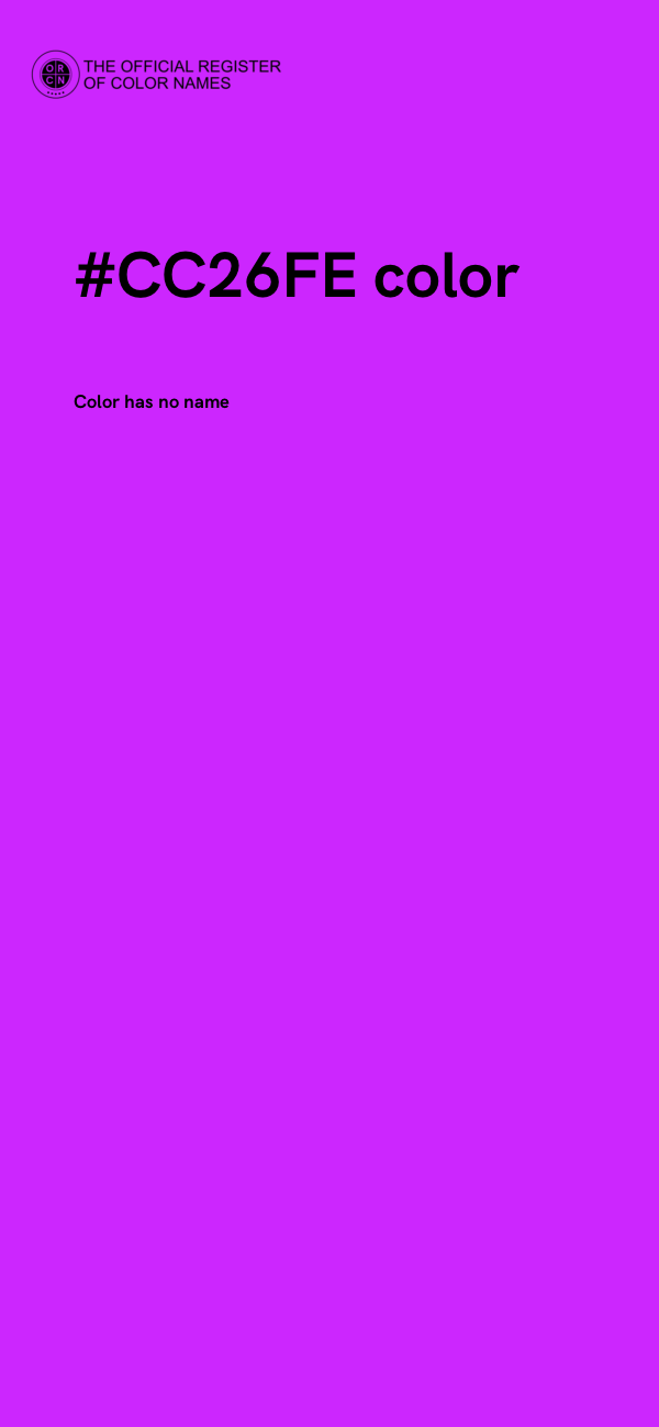 #CC26FE color image