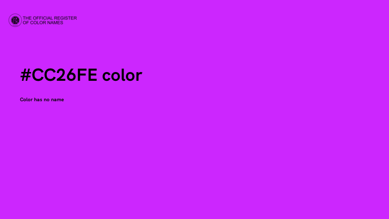 #CC26FE color image