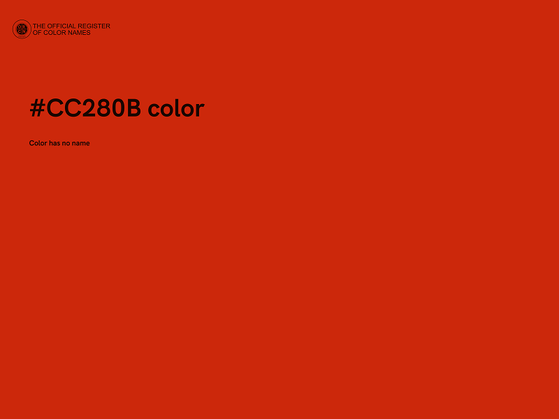 #CC280B color image