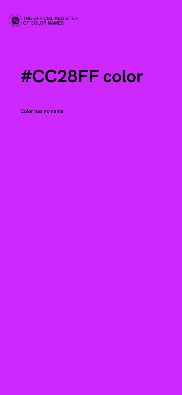 #CC28FF color image