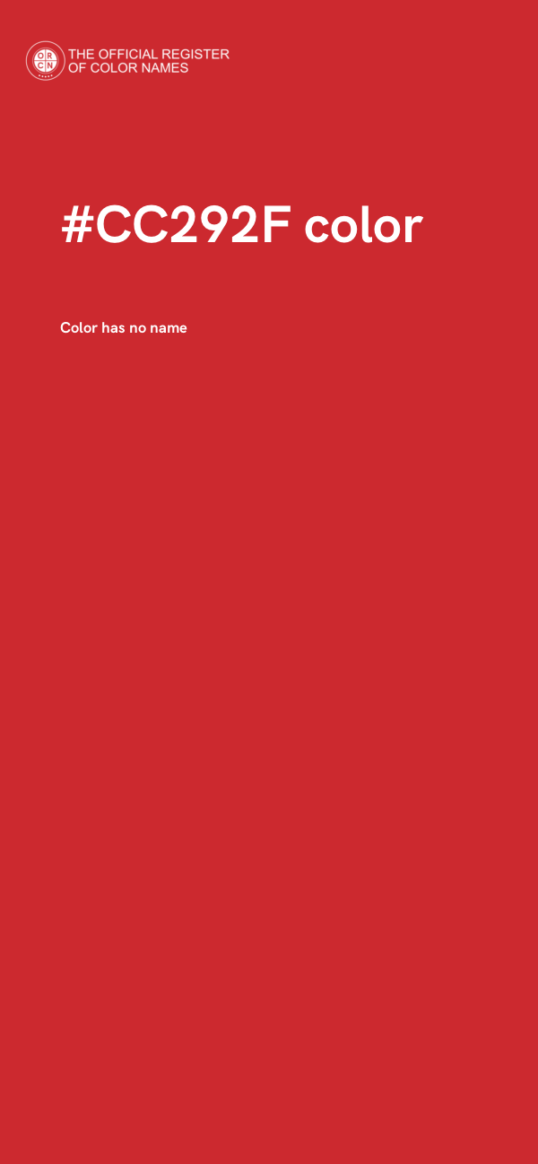 #CC292F color image