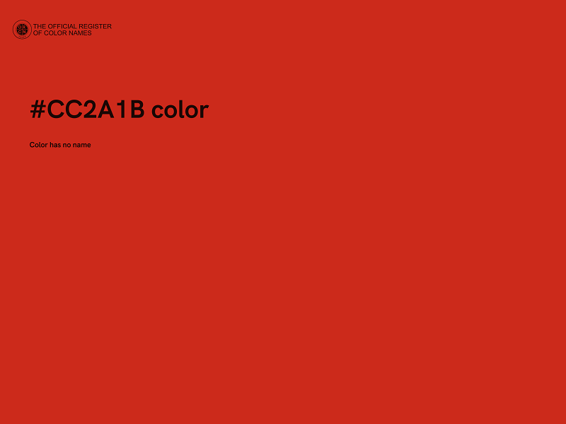 #CC2A1B color image
