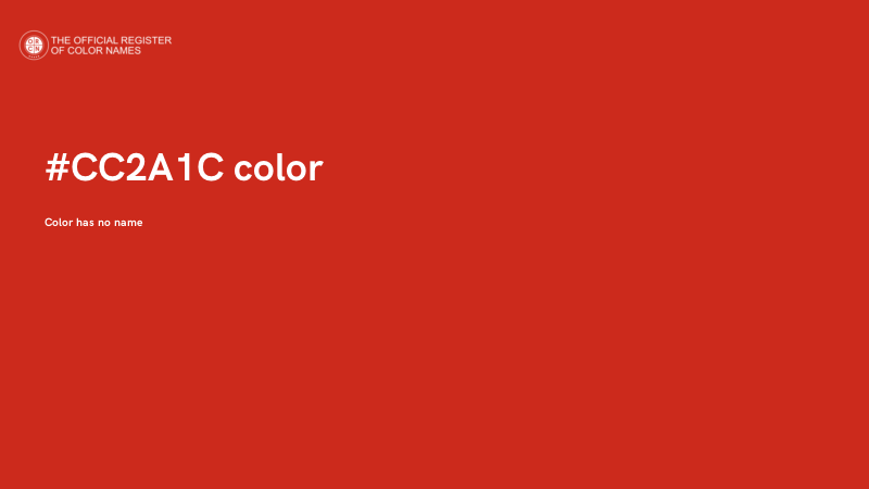 #CC2A1C color image