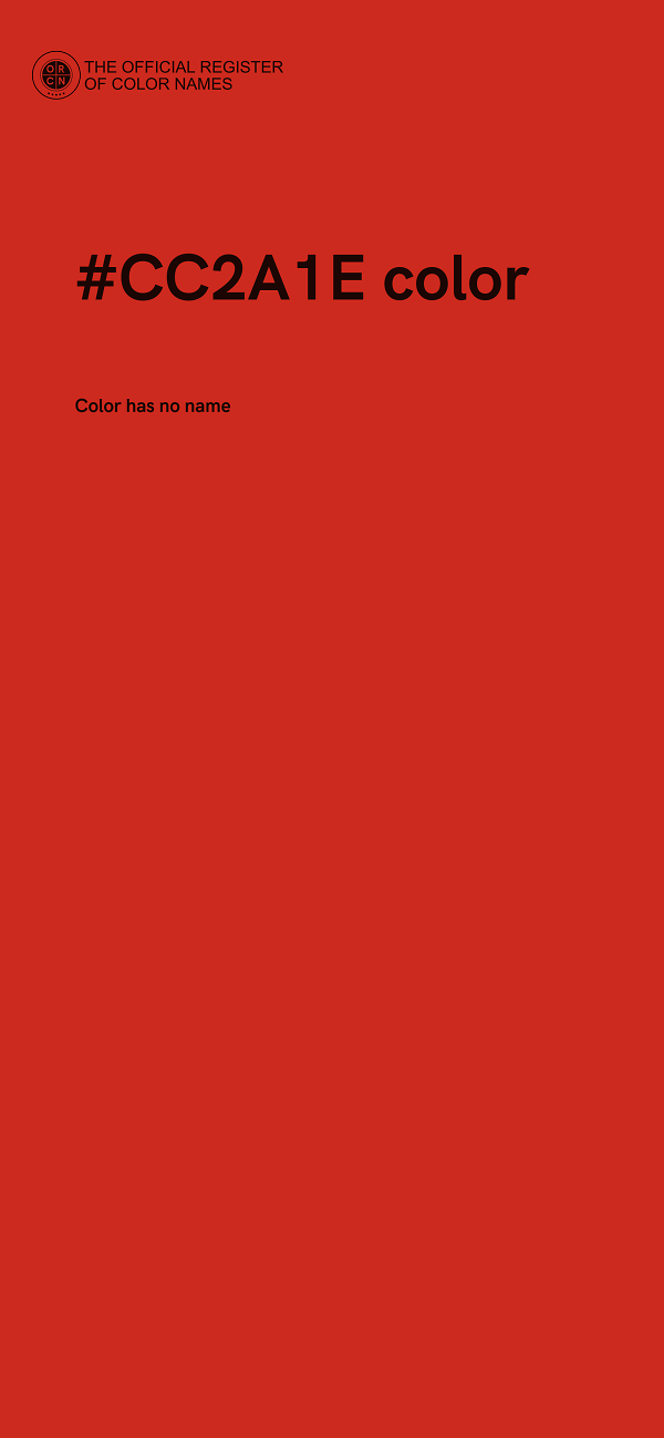 #CC2A1E color image