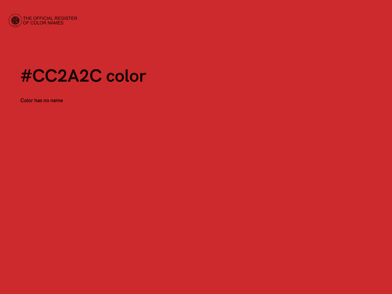 #CC2A2C color image