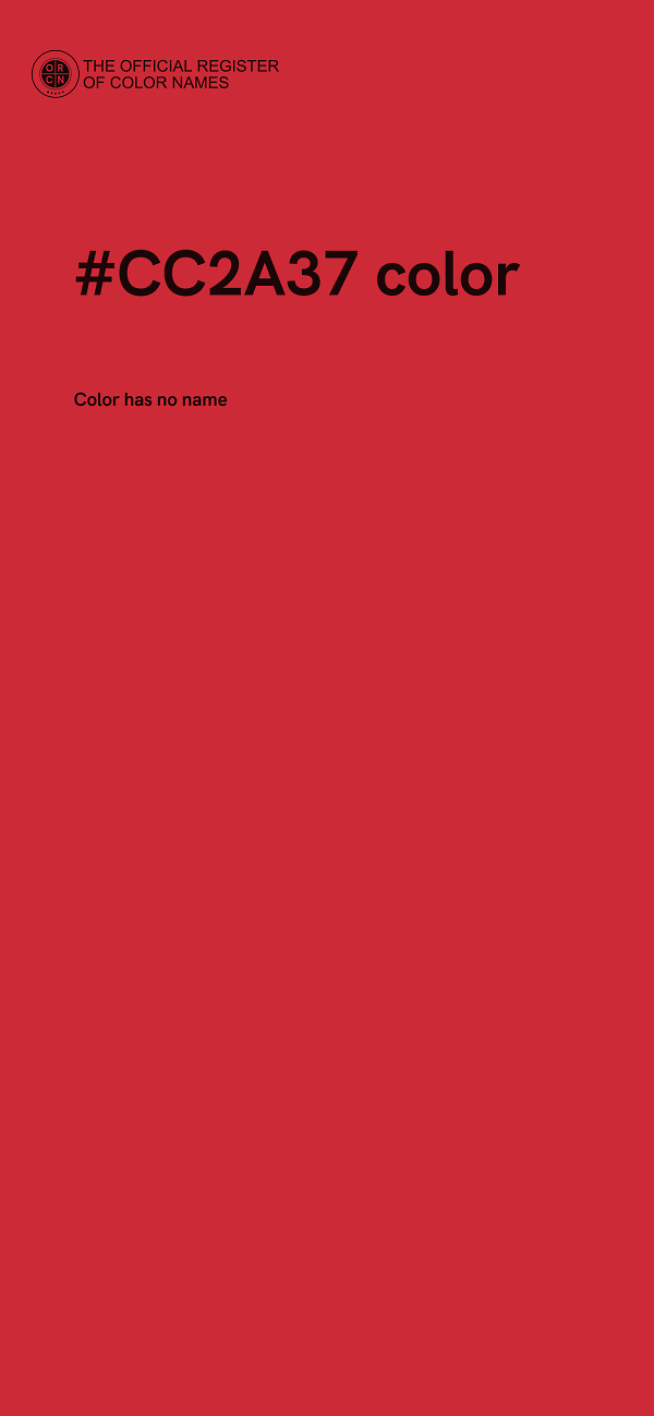 #CC2A37 color image