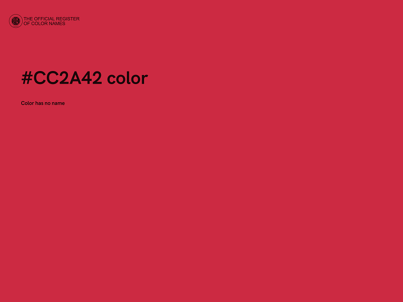 #CC2A42 color image