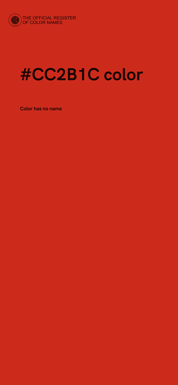 #CC2B1C color image