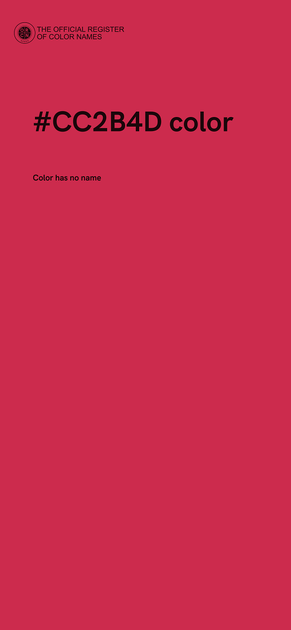 #CC2B4D color image