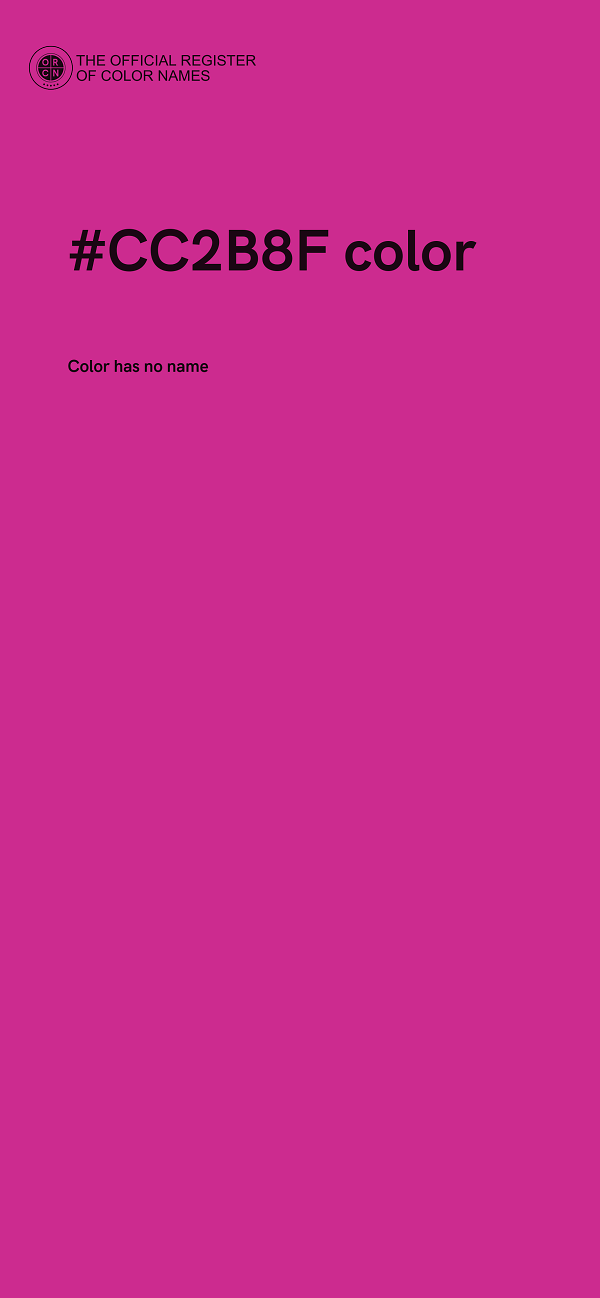 #CC2B8F color image