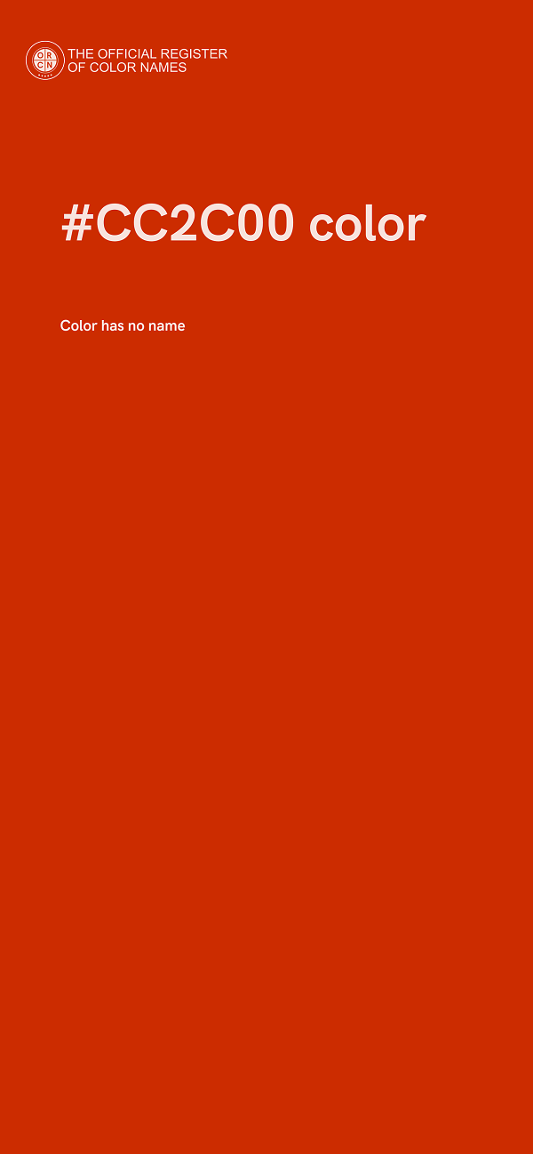 #CC2C00 color image