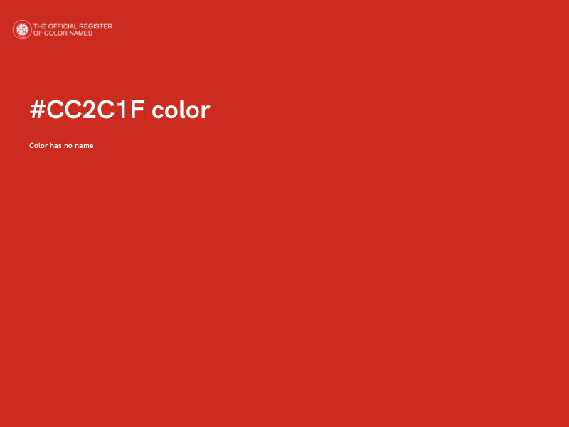 #CC2C1F color image