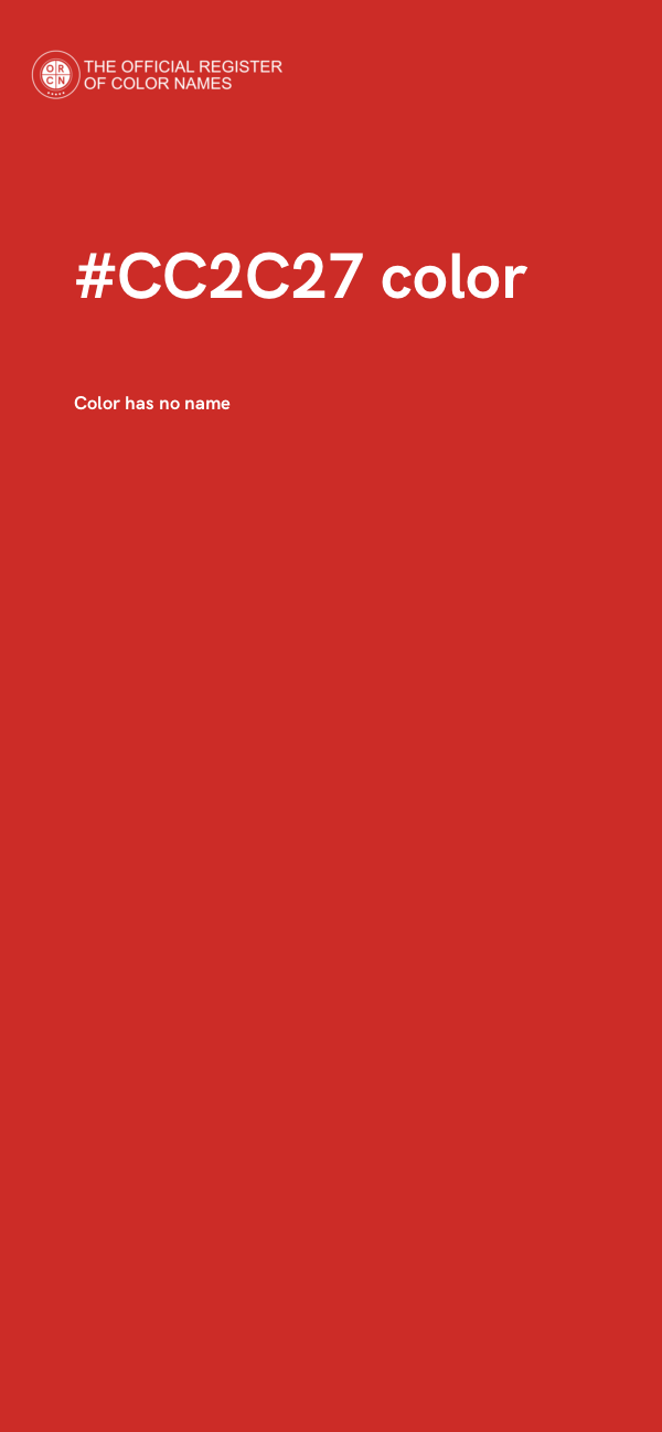 #CC2C27 color image