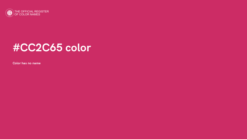 #CC2C65 color image