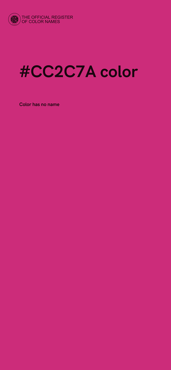 #CC2C7A color image