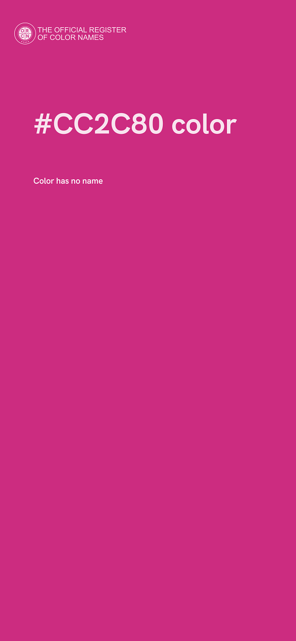 #CC2C80 color image