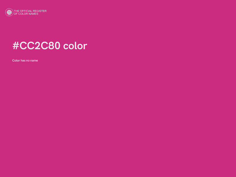 #CC2C80 color image