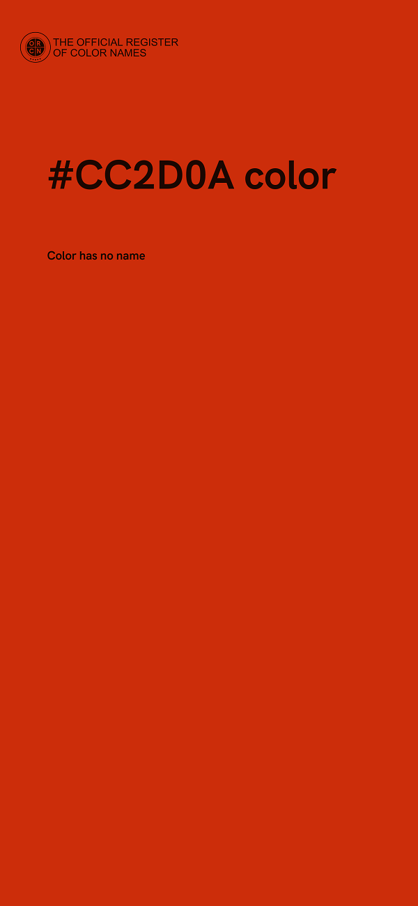 #CC2D0A color image