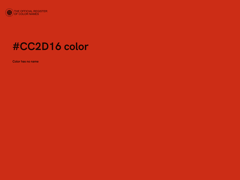 #CC2D16 color image