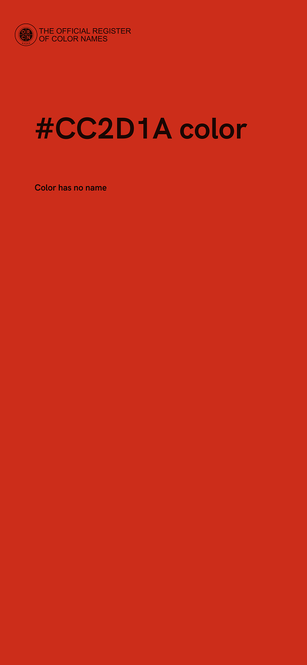 #CC2D1A color image