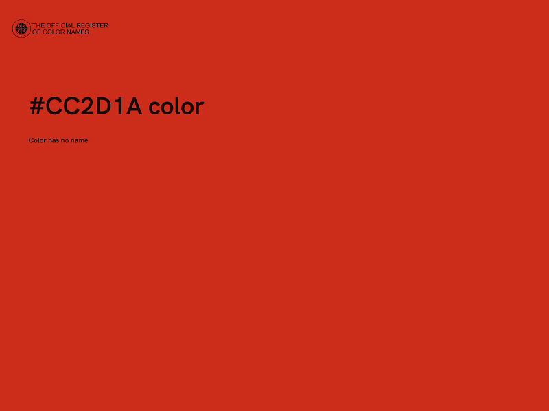 #CC2D1A color image