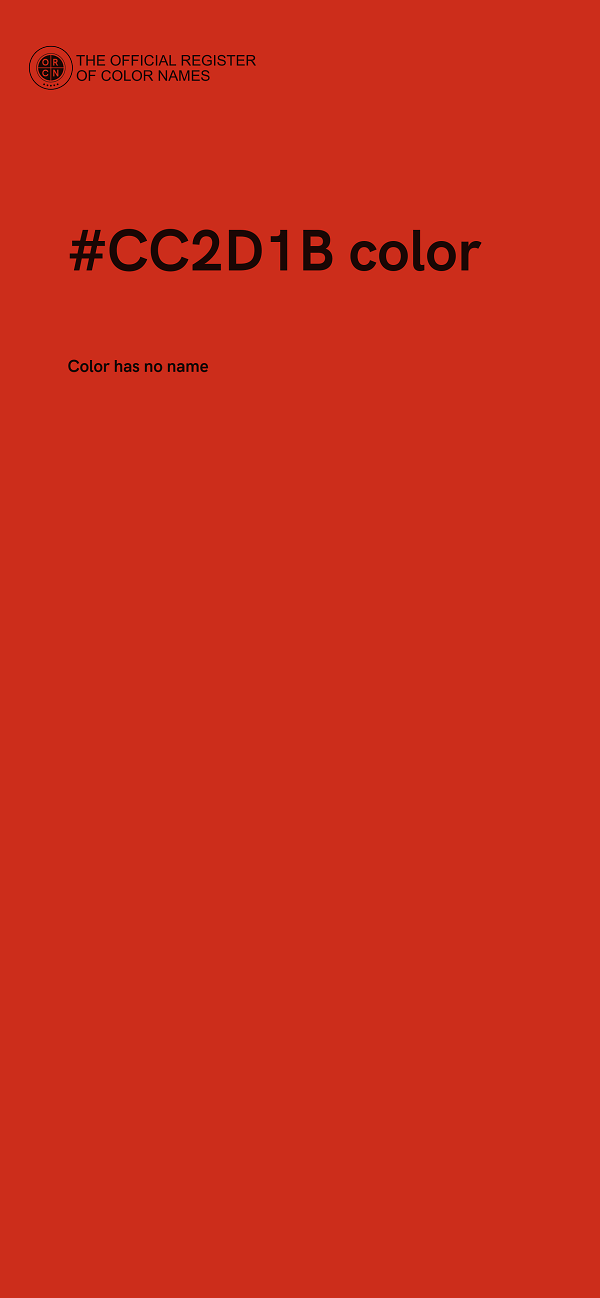 #CC2D1B color image
