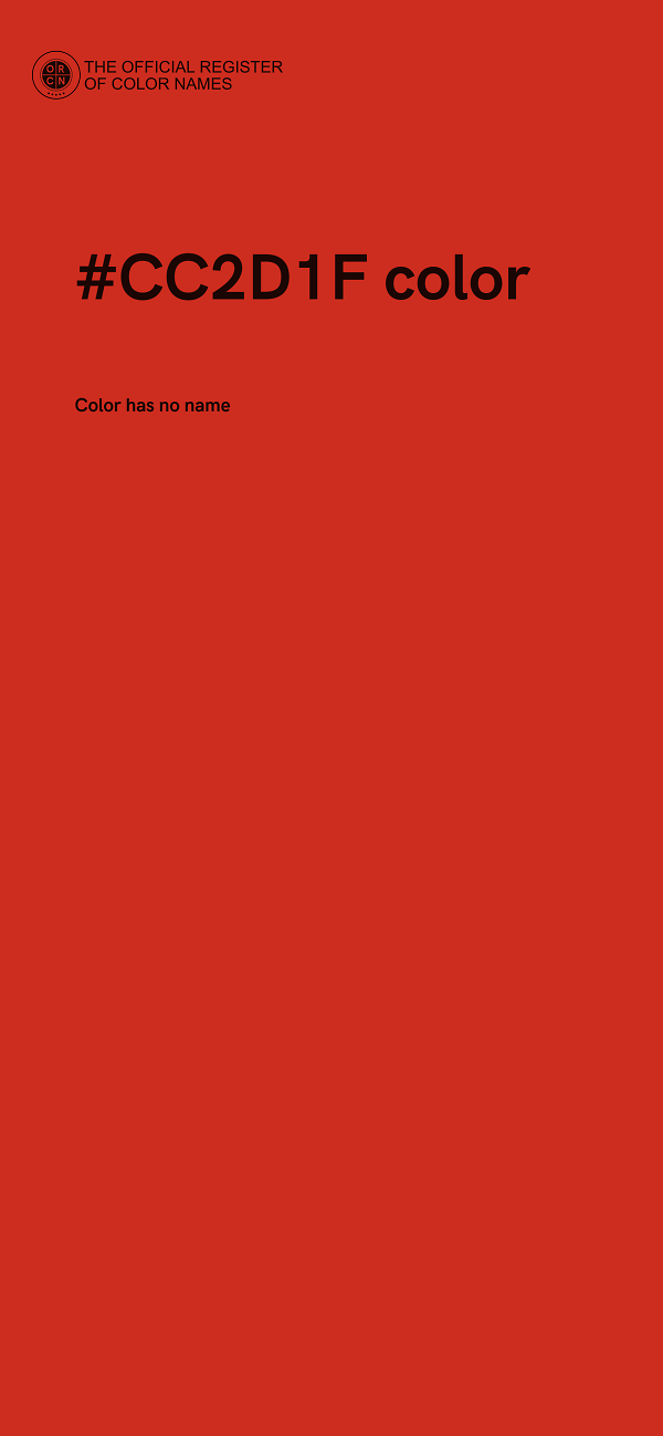 #CC2D1F color image