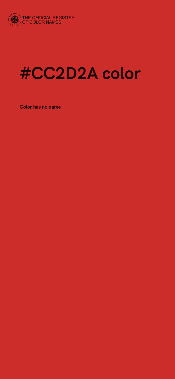 #CC2D2A color image
