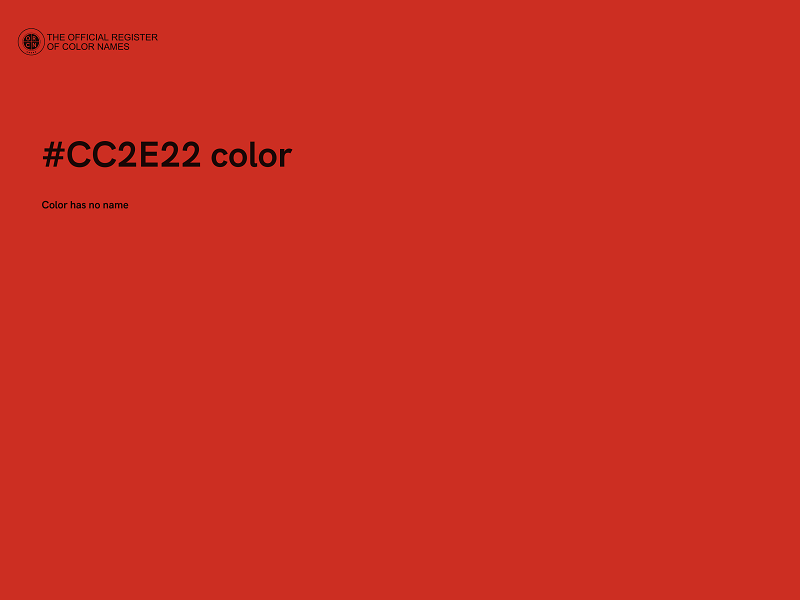 #CC2E22 color image