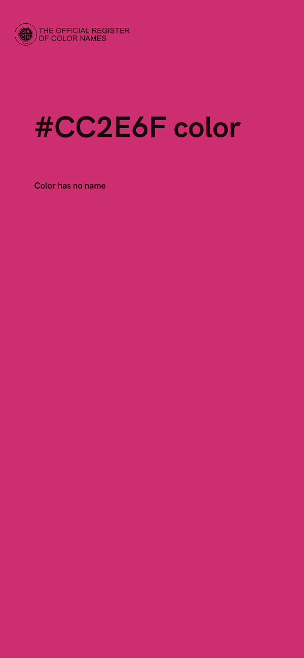 #CC2E6F color image