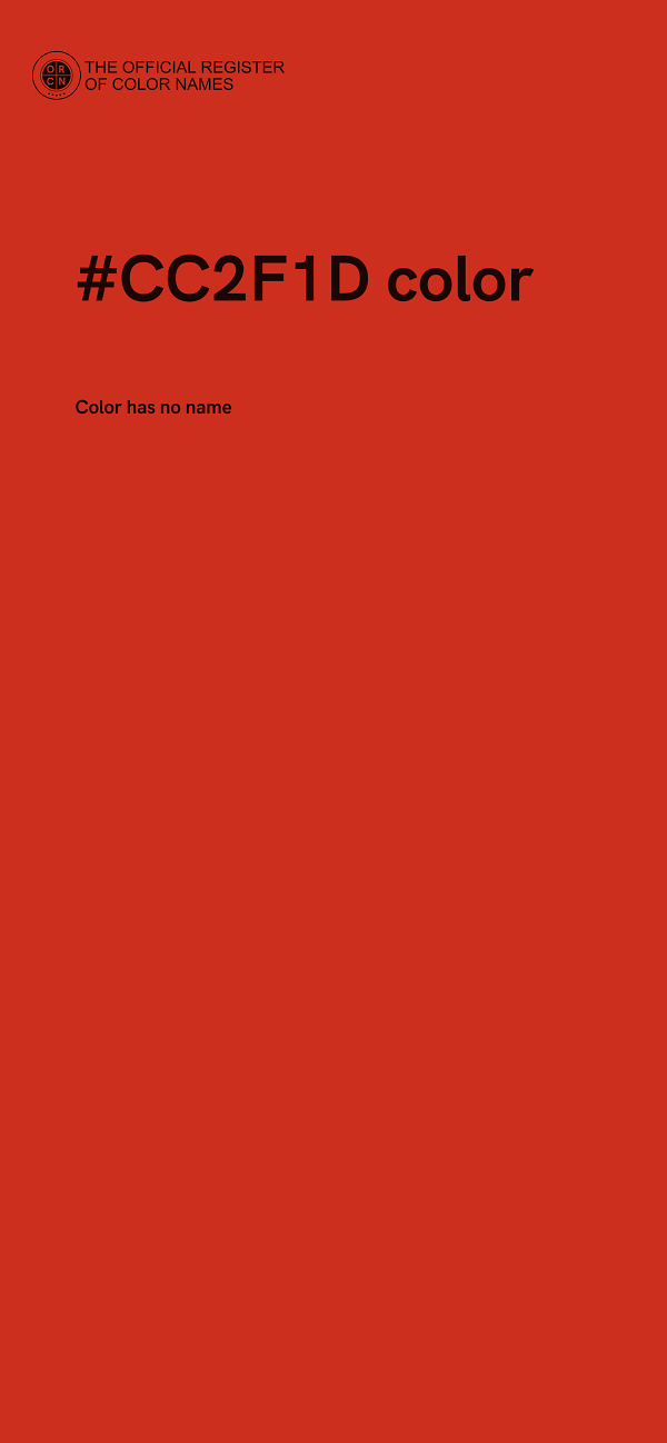 #CC2F1D color image
