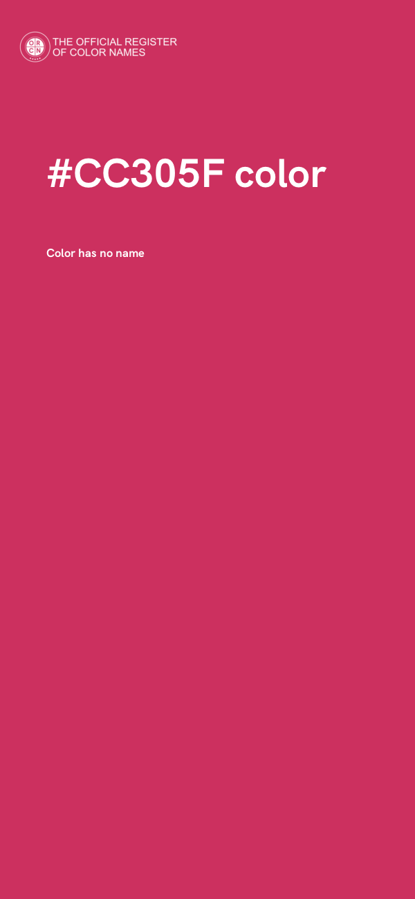 #CC305F color image