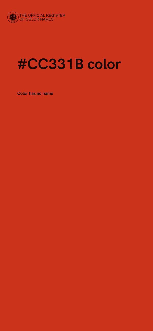 #CC331B color image
