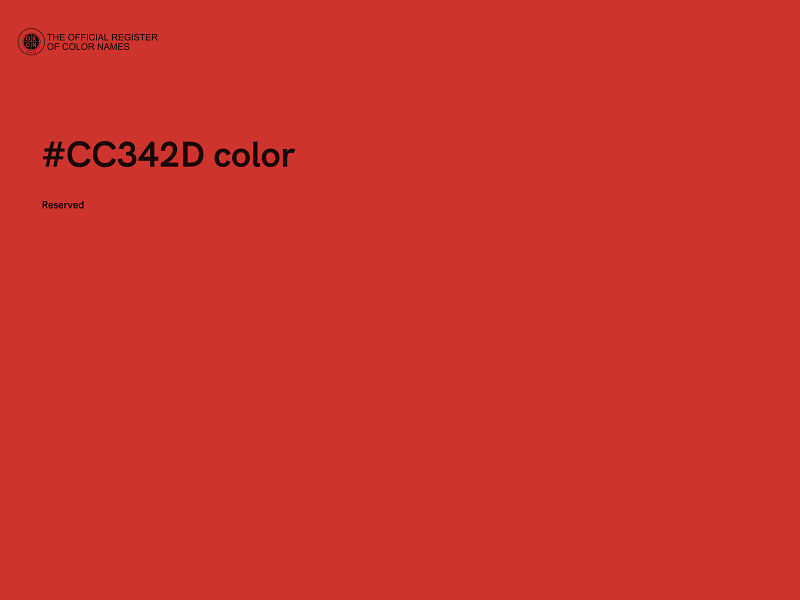 #CC342D color image