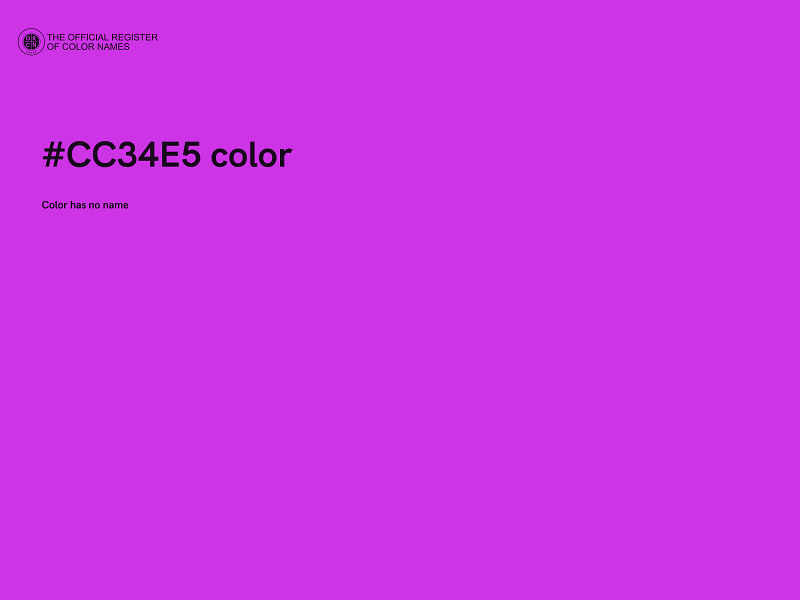 #CC34E5 color image