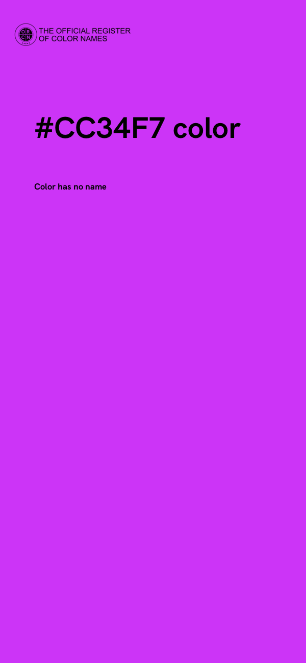 #CC34F7 color image