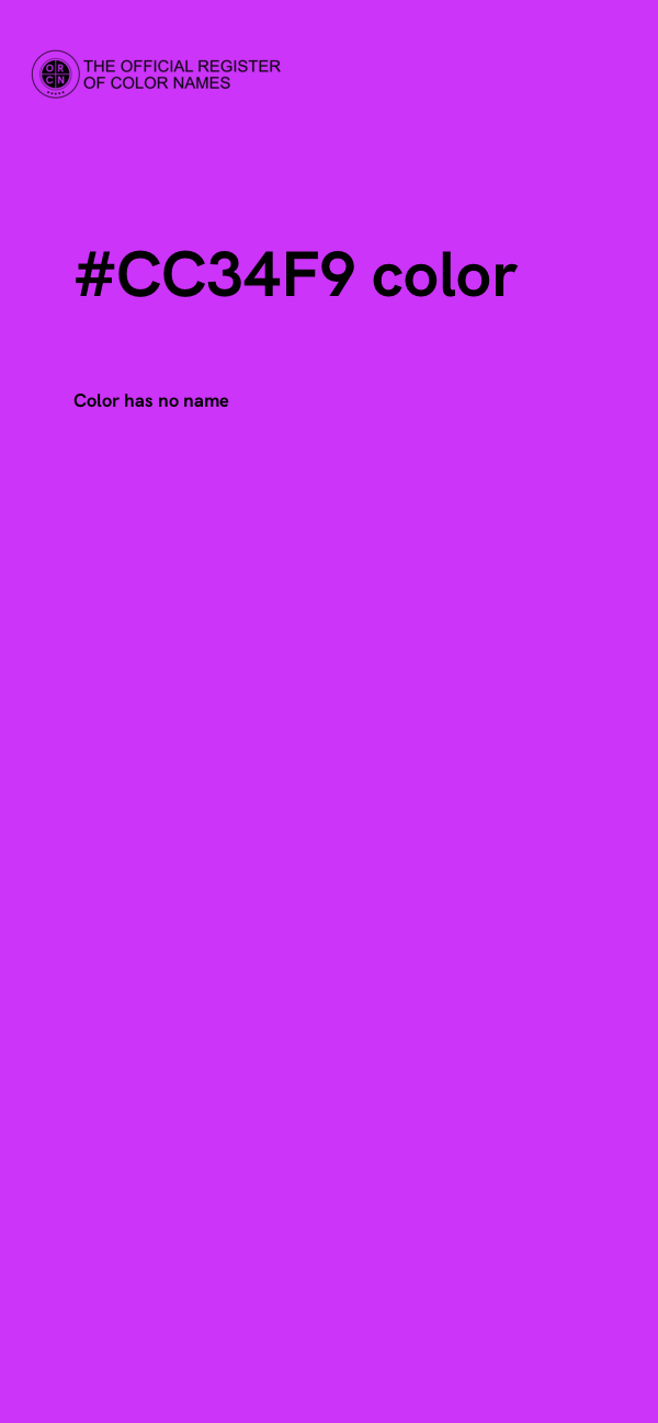 #CC34F9 color image