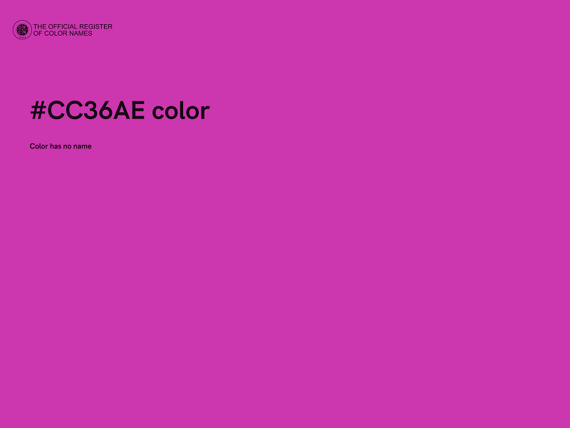 #CC36AE color image