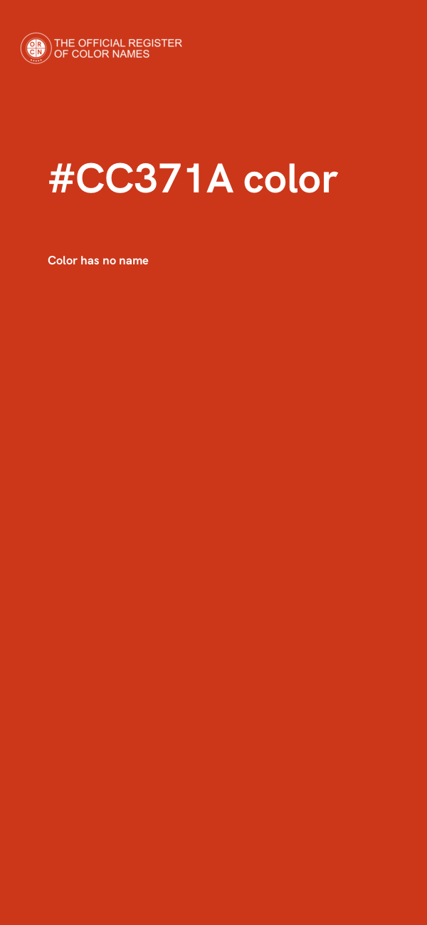 #CC371A color image