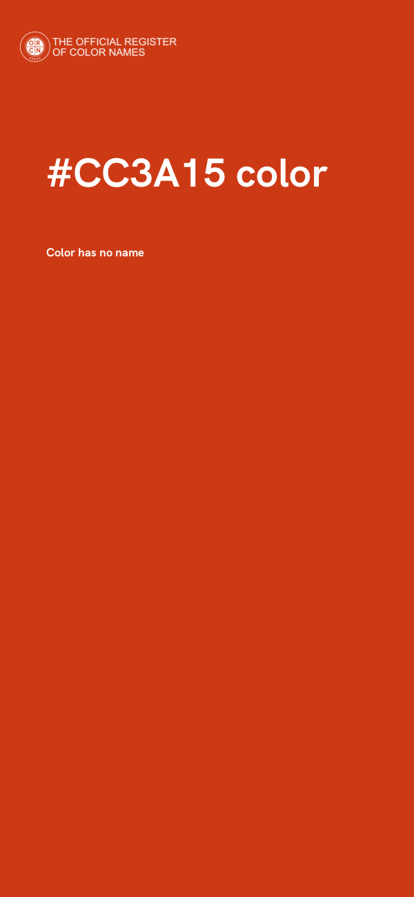 #CC3A15 color image