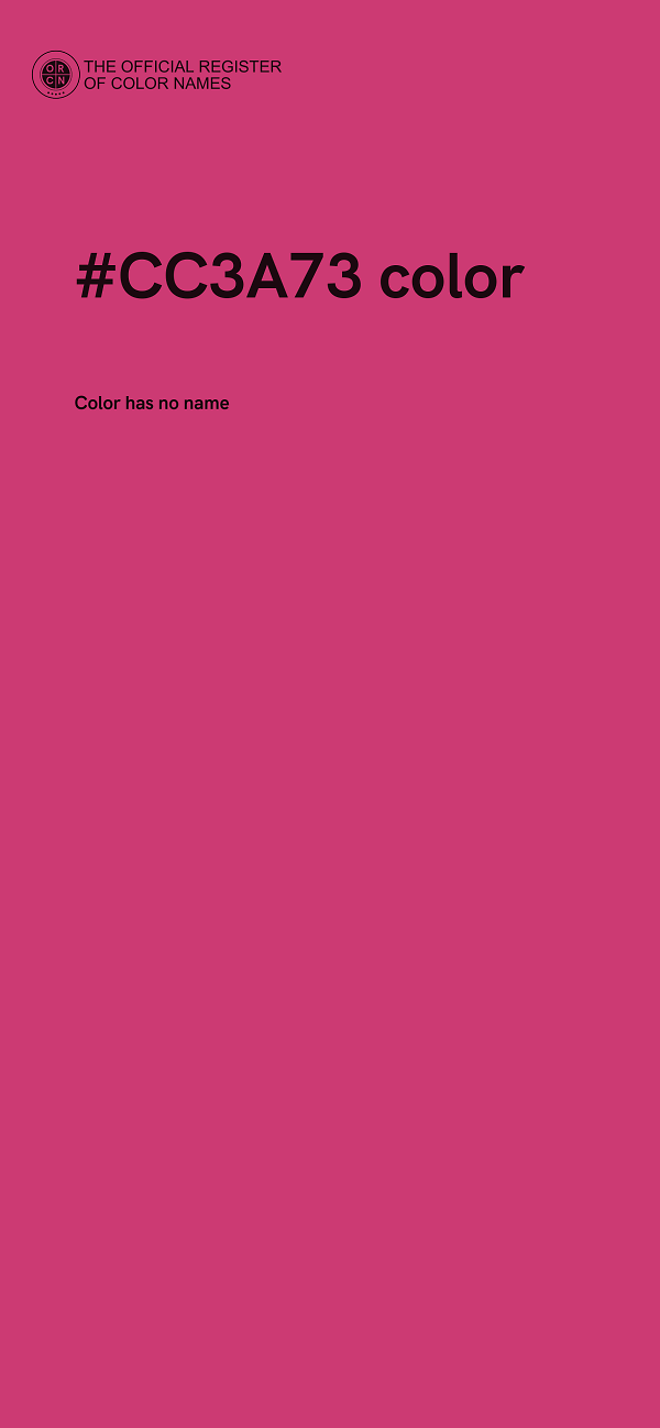 #CC3A73 color image
