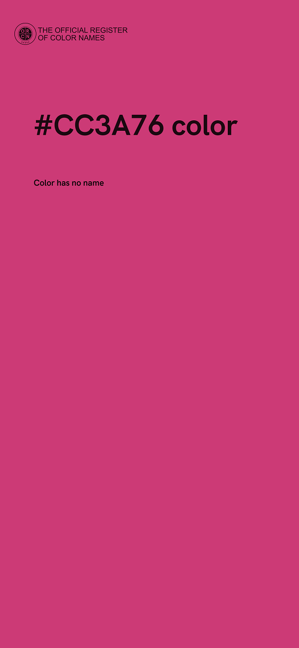 #CC3A76 color image