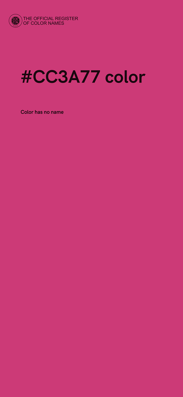 #CC3A77 color image