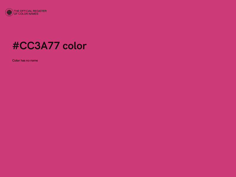 #CC3A77 color image