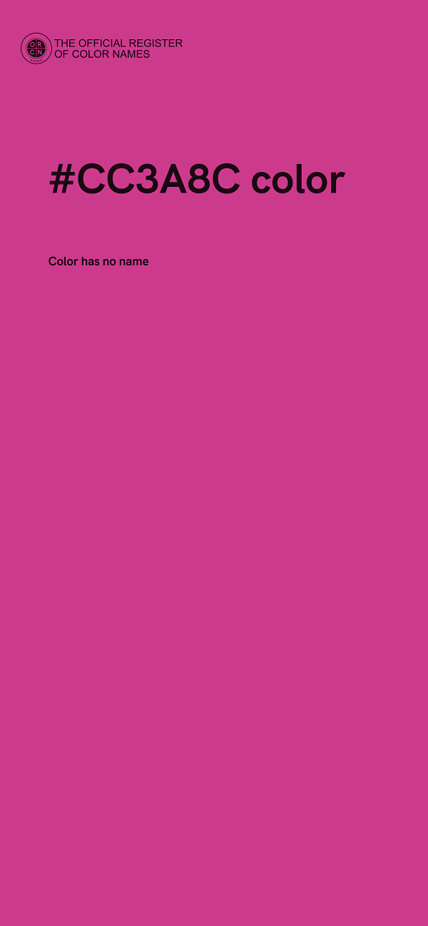 #CC3A8C color image