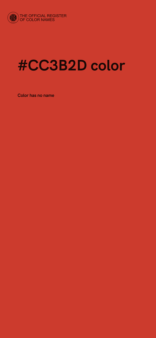 #CC3B2D color image