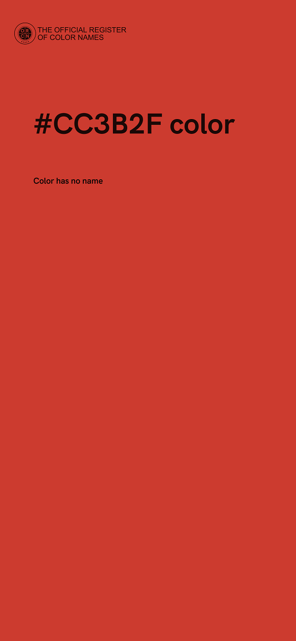 #CC3B2F color image